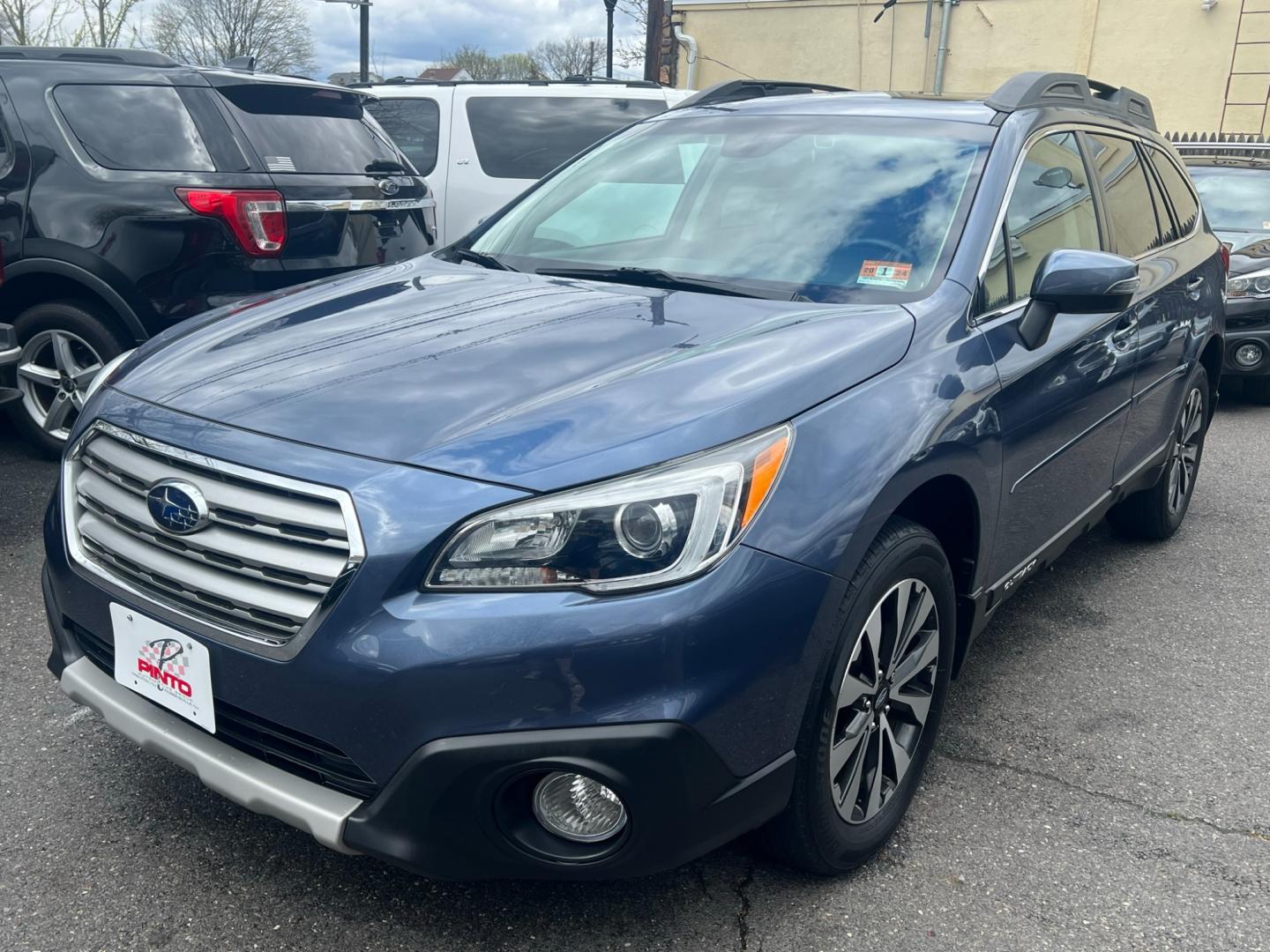 2017 Blue /beige Subaru Outback 2.5i Limited (4S4BSANC6H3) with an 2.5L H4 DOHC 16V engine, CVT transmission, located at 1018 Brunswick Ave, Trenton, NJ, 08638, (609) 989-0900, 40.240086, -74.748085 - Photo#1